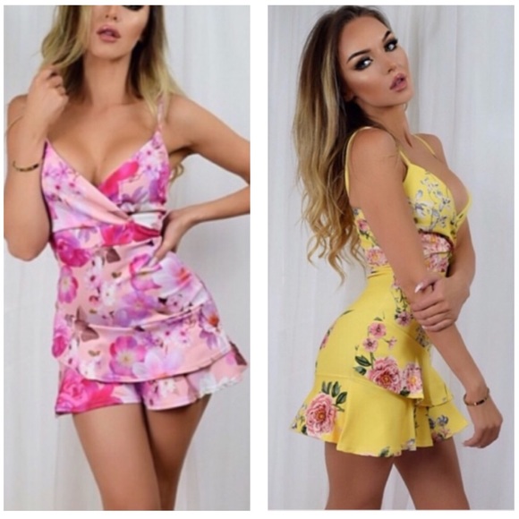 NWT Super Cute Yellow Floral Romper! - Picture 2 of 2